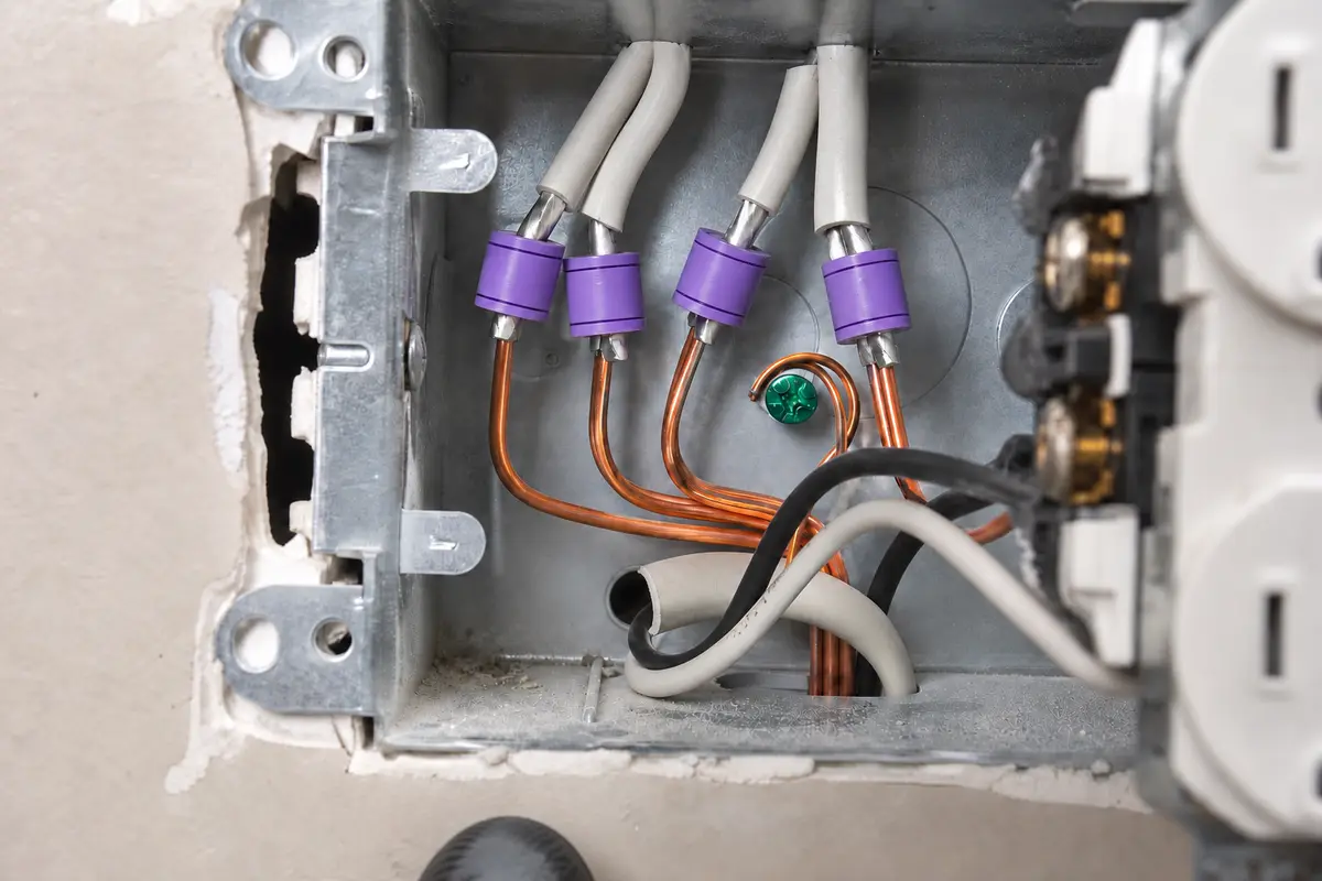Aluminum-to-copper pigtails inside a residential electrical box
